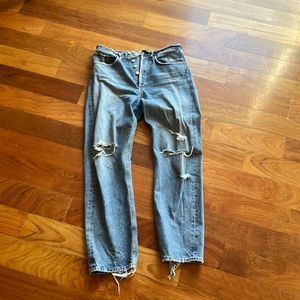 Agolde mid rise straight jeans